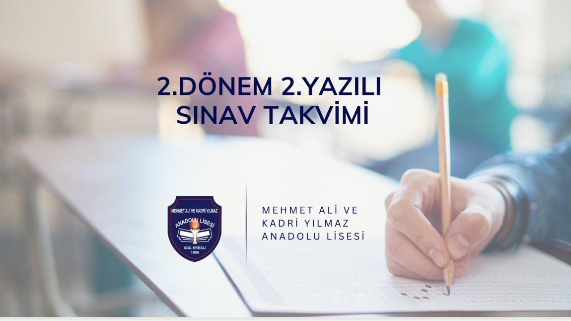 2.Dönem 2.Yazılı Sınav Takvimi
